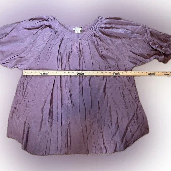 Paisley Vine Swing Tunic Plum sizes 1X & 2X - Picture 10 of 14